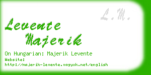 levente majerik business card